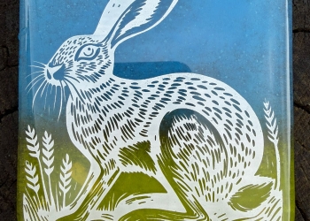 Fused Glass Coasters Rabbit/Hare